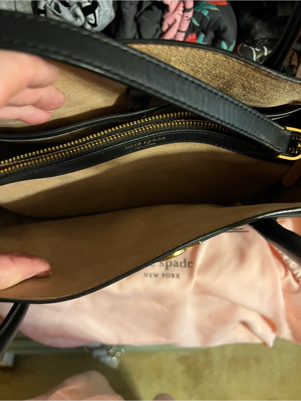 kate spade Black Leather toujour Tote with Gold Accent - Picture 2 of 5